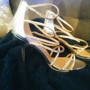 Silver Dress shoes- sz 9 1/2